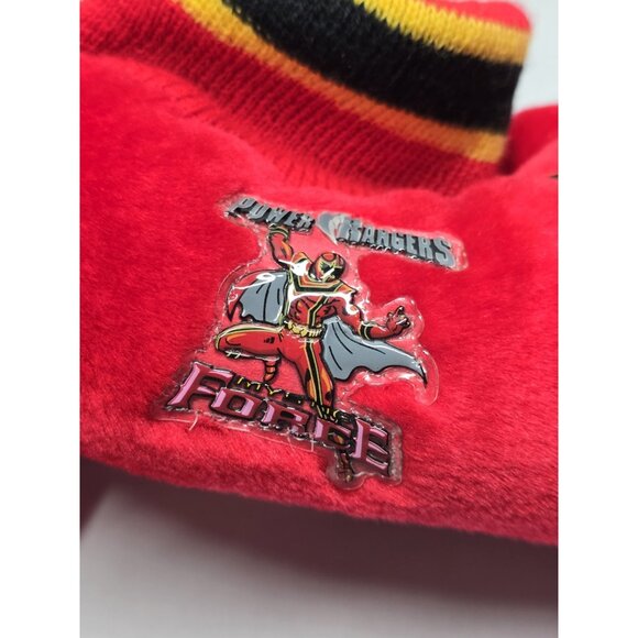 Power Rangers Mystic Force Red Ranger Kids Size 3/4 Plush House Slippers- VTG - Picture 5 of 16